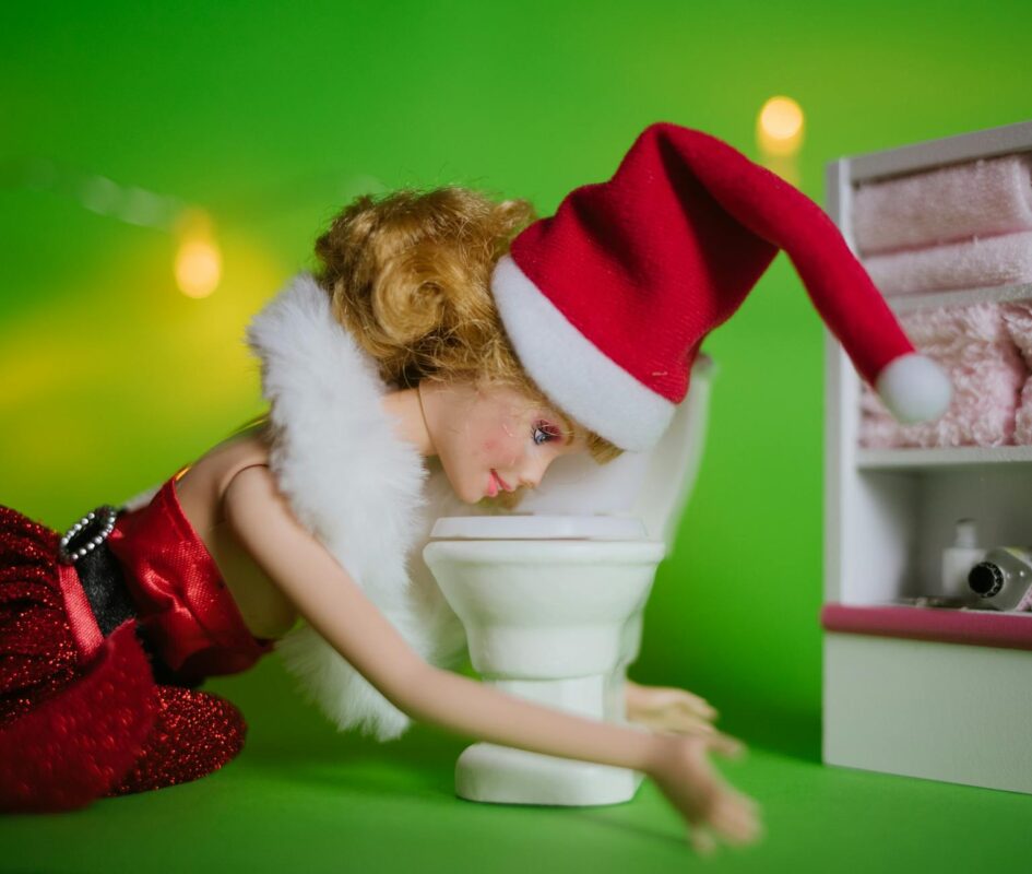 What should I do if someone gets sick at a party?